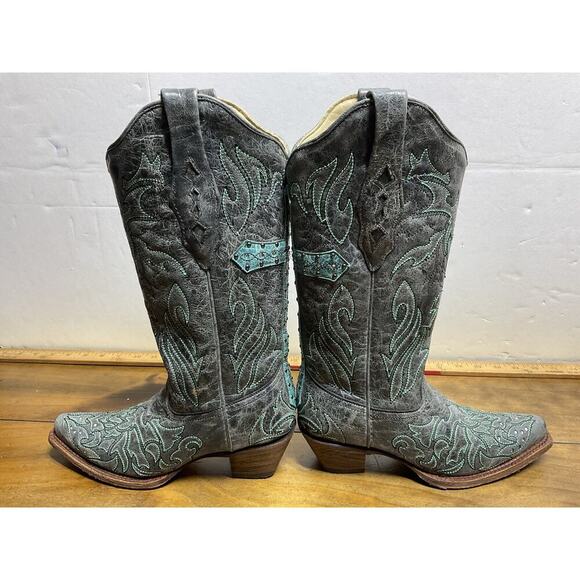 Corral Women's Back Cross And Crystals Fashion Snip Toe Boots A2810 Size 6 M - Picture 14 of 14